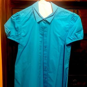 EUC Theory bright blue button down, Size Small